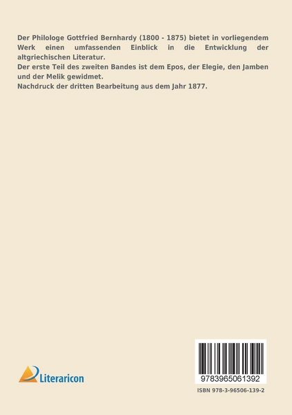 Produktbild: Grundriss der griechischen Literatur