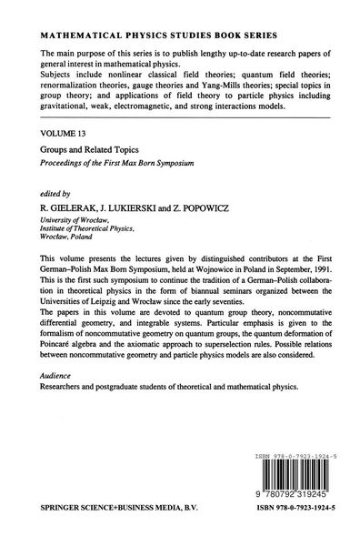 Produktbild: Quantum Groups and Related Topics