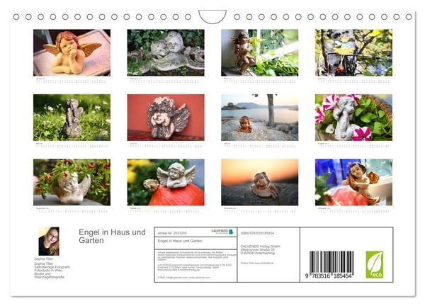 Produktbild: Engel in Haus und Garten (Wandkalender 2026 DIN A4 quer), CALVENDO Monatskalender