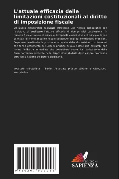 Produktbild: L'attuale efficacia delle limitazioni costituzionali al diritto di imposizione fiscale