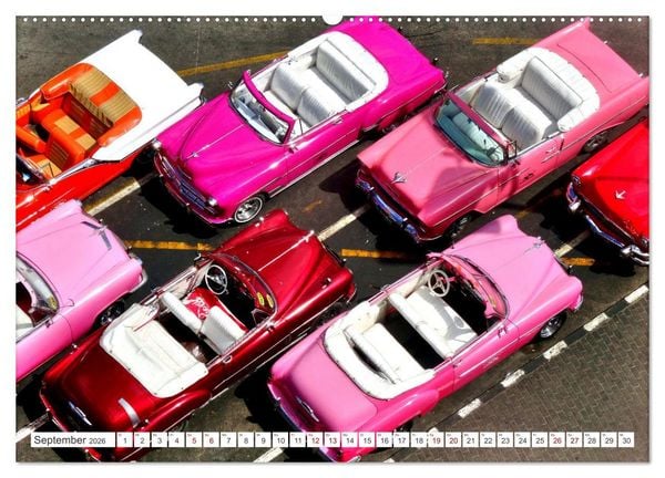 Produktbild: Vogel-Perspektive - Oldtimer in Havanna (Wandkalender 2026 DIN A2 quer), CALVENDO Monatskalender