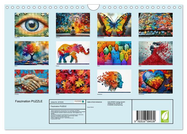 Produktbild: Faszination PUZZLE (Wandkalender 2026 DIN A4 quer), CALVENDO Monatskalender