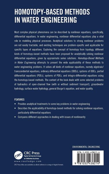 Produktbild: Homotopy-Based Methods in Water Engineering