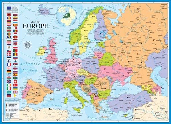 Produktbild: Karte von Europa 1000 Teile