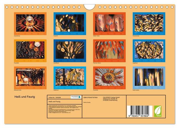 Produktbild: Hei&szlig; und Feurig (Wandkalender 2026 DIN A4 quer), CALVENDO Monatskalender