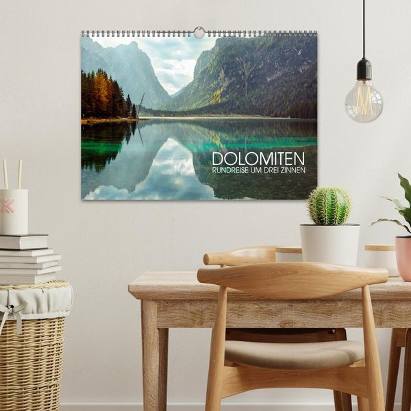 Produktbild: Dolomiten - Rundreise um Drei Zinnen (Wandkalender 2026 DIN A3 quer), CALVENDO Monatskalender