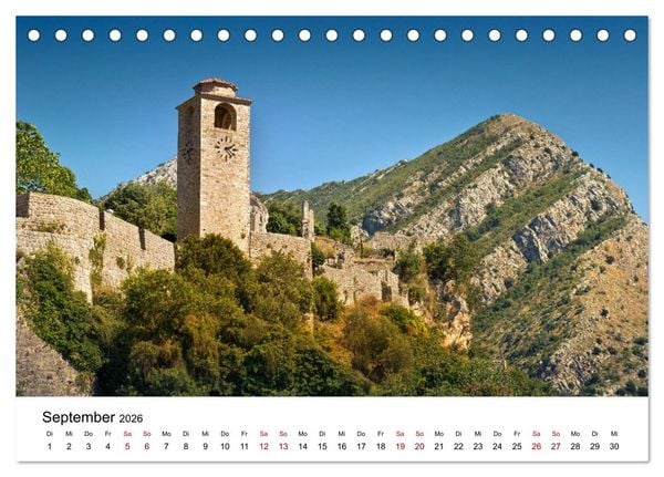 Produktbild: Montenegro - Im Land der schwarzen Berge (Tischkalender 2026 DIN A5 quer), CALVENDO Monatskalender