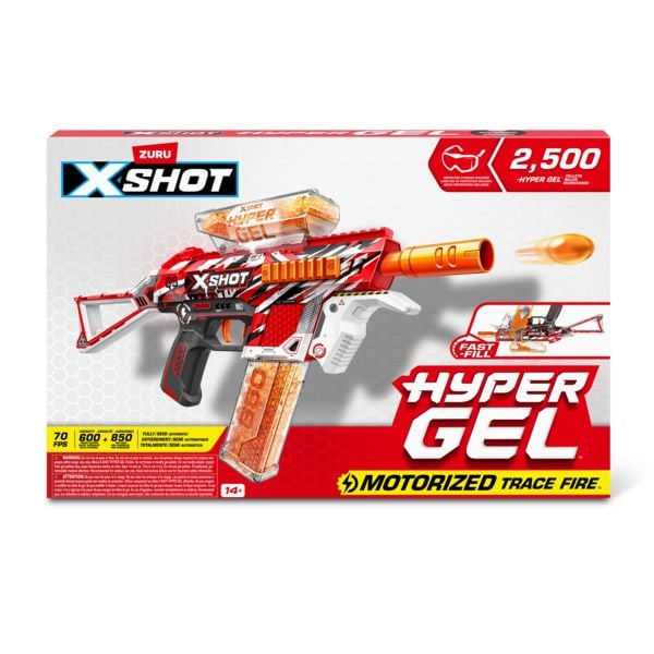 Produktbild: ZURU XSHOT - Hyper Gel Trace Fire Blaster mit Gel-Kugeln