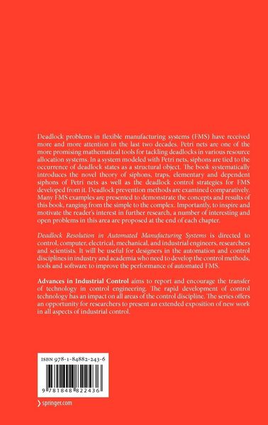 Produktbild: Deadlock Resolution in Automated Manufacturing Systems