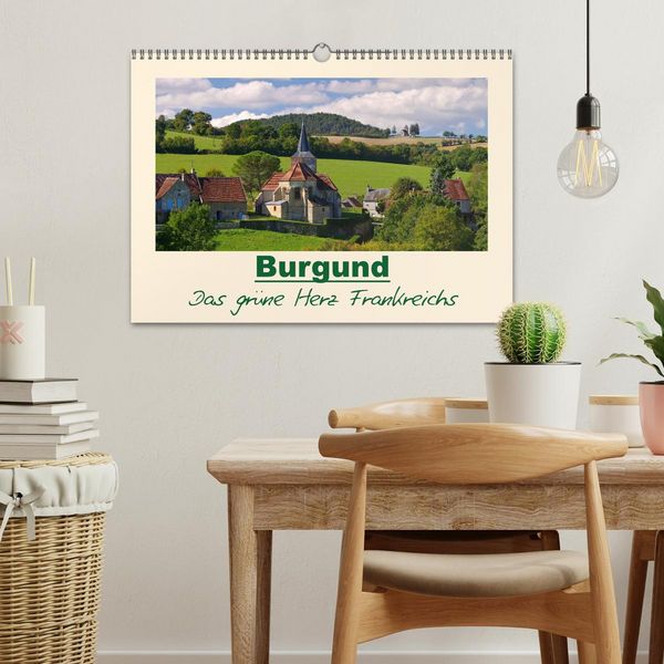 Produktbild: Burgund - Das gr&uuml;ne Herz Frankreichs (Wandkalender 2026 DIN A3 quer), CALVENDO Monatskalender