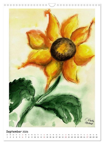 Produktbild: Der Aquarell-Kalender No.2 (Wandkalender 2026 DIN A3 hoch), CALVENDO Monatskalender