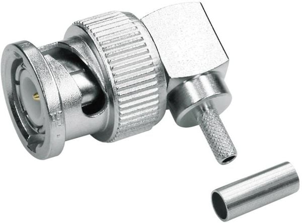 Produktbild: Teleg&auml;rtner 100023458 100023458 BNC-Steckverbinder Stecker, gewinkelt 75 Ω 1 St.