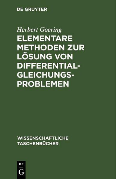 Produktbild: Elementare Methoden zur L&ouml;sung von Differentialgleichungsproblemen
