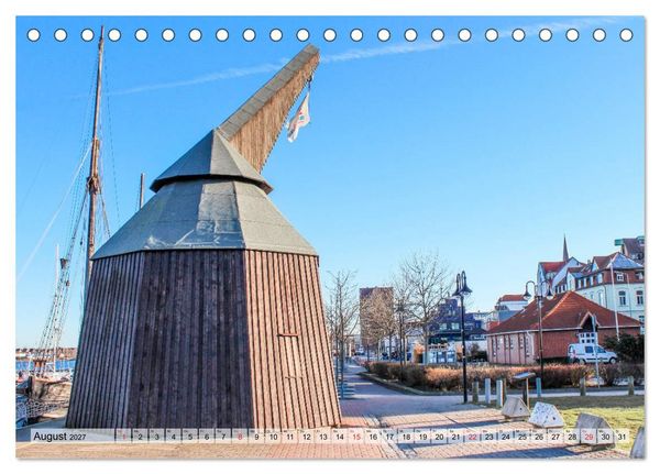 Produktbild: Hansestadt Rostock Historischer Stadtkern bis Warnem&uuml;nde (Tischkalender 2027 DIN A5 quer), CALVENDO Monatskalender