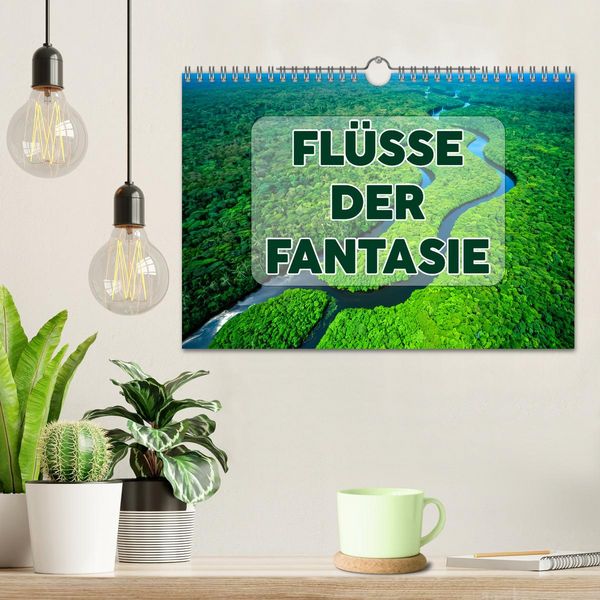Produktbild: Fl&uuml;sse der Fantasie (Wandkalender 2026 DIN A4 quer), CALVENDO Monatskalender