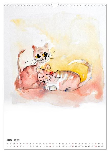 Produktbild: CATS - silent moments, besinnliche Momente (Wandkalender 2026 DIN A3 hoch), CALVENDO Monatskalender