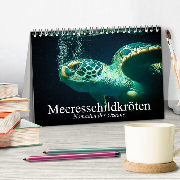 Produktbild: Meeresschildkr&ouml;ten. Nomaden der Ozeane (Tischkalender 2026 DIN A5 quer), CALVENDO Monatskalender