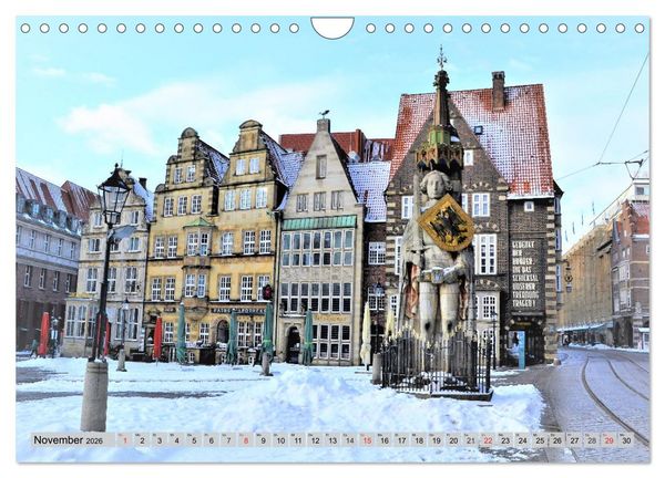 Produktbild: Hansestadt Bremen - Ein Stadtstaat an der Weser (Wandkalender 2026 DIN A4 quer), CALVENDO Monatskalender