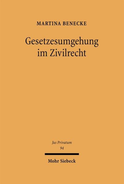 Produktbild: Gesetzesumgehung im Zivilrecht