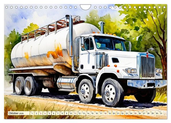 Produktbild: Nostalgische Trucks (Wandkalender 2026 DIN A4 quer), CALVENDO Monatskalender