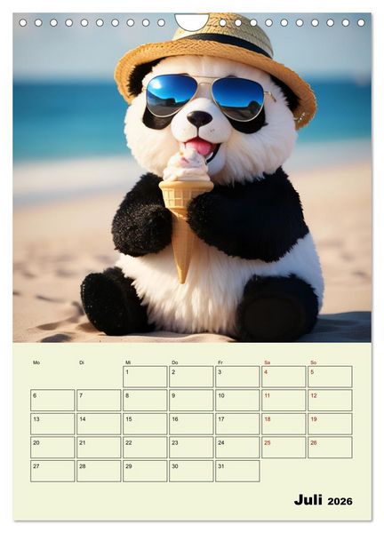 Produktbild: Ein pandastarkes Jahr - Flauschige Pandab&auml;ren zum Verlieben (Wandkalender 2026 DIN A4 hoch), CALVENDO Monatskalender