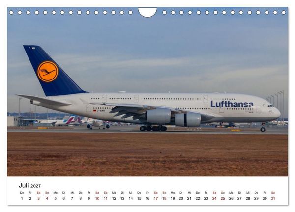 Produktbild: Airbus A380 - K&ouml;nig der L&uuml;fte (Wandkalender 2027 DIN A4 quer), CALVENDO Monatskalender