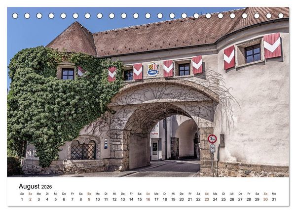Produktbild: Sonniges Sch&auml;rding, Barockstadt am Inn (Tischkalender 2026 DIN A5 quer), CALVENDO Monatskalender
