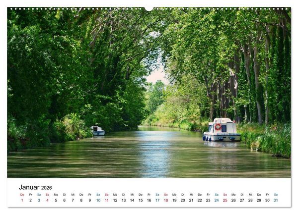 Produktbild: Unterwegs am Canal du Midi (Wandkalender 2026 DIN A2 quer), CALVENDO Monatskalender