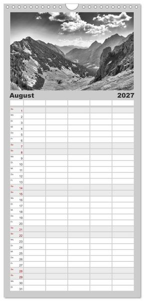 Produktbild: Familienplaner 2027 - Traumhafte Allg&auml;uer Alpen mit 5 Spalten (Wandkalender, 21 x 45 cm) CALVENDO