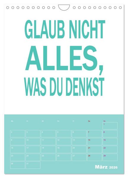 Produktbild: Memo an mich mit Jahresplaner (Wandkalender 2026 DIN A4 hoch), CALVENDO Monatskalender