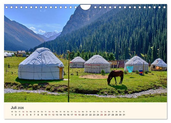Produktbild: Kirgistan - Traumhafte Landschaften (Wandkalender 2026 DIN A4 quer), CALVENDO Monatskalender