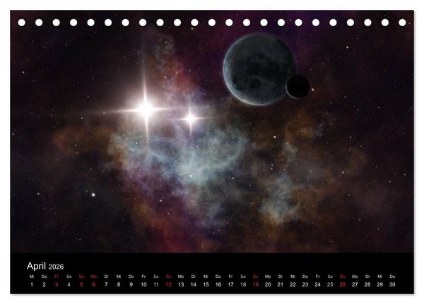 Produktbild: Ferne Welten (Tischkalender 2026 DIN A5 quer), CALVENDO Monatskalender