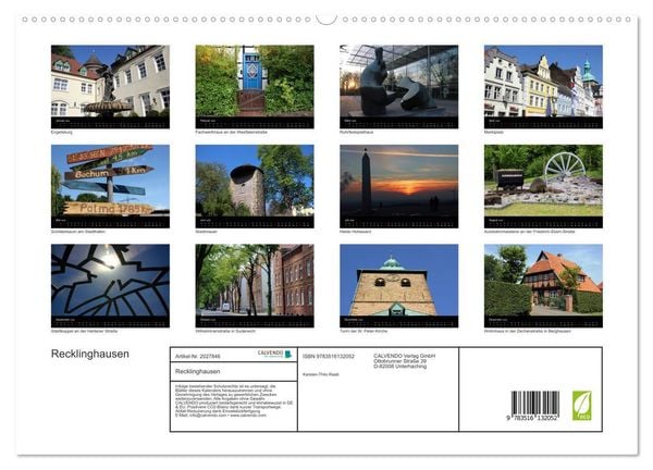 Produktbild: Recklinghausen (hochwertiger Premium Wandkalender 2026 DIN A2 quer), Kunstdruck in Hochglanz
