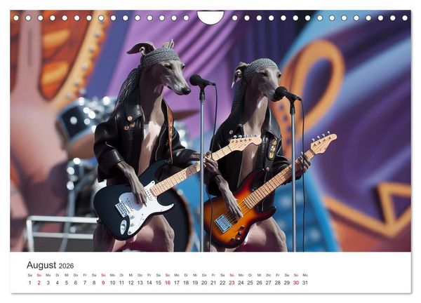 Produktbild: Funny Greyhounds - Windhunde mal anders (Wandkalender 2026 DIN A4 quer), CALVENDO Monatskalender