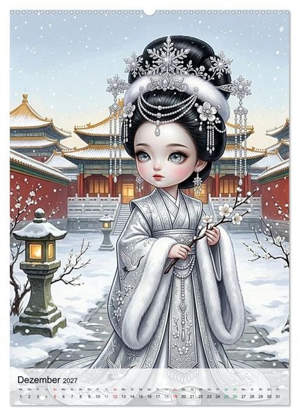 Produktbild: Fabulous Dolls &ndash; Perlen Asiens (hochwertiger Premium Wandkalender 2027 DIN A2 hoch), Kunstdruck in Hochglanz