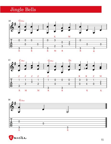 Produktbild: Die sch&ouml;nsten Weihnachtslieder f&uuml;r Gitarre einfach arrangiert