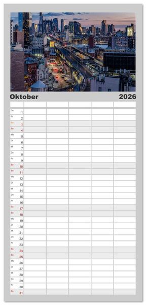 Produktbild: Familienplaner 2026 - Ikonische Br&uuml;cken zwischen Geschichte und Gegenwart mit 5 Spalten (Wandkalender, 21 x 45 cm) CALVENDO