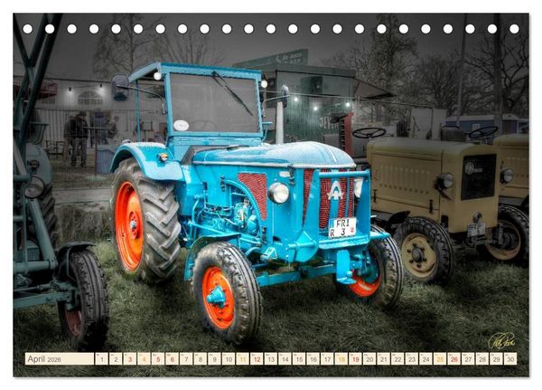 Produktbild: Oldtimer - Traktoren f&uuml;r Liebhaber (Tischkalender 2026 DIN A5 quer), CALVENDO Monatskalender