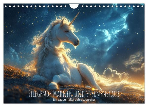 Produktbild: Fliegende M&auml;hnen und Sternenstaub - Ein zauberhafter Jahresbegleiter (Wandkalender 2026 DIN A4 quer), CALVENDO Monatskalender
