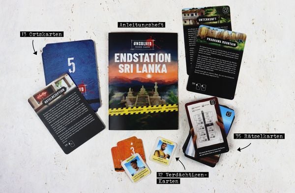 Krimi-Spielebox: Unsolved Crime Cases - Endstation Sri Lanka