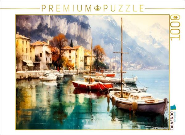 Produktbild: CALVENDO Puzzle Boote vor Anker | 1000 Teile Lege-Gr&ouml;&szlig;e 64x48cm Foto-Puzzle f&uuml;r gl&uuml;ckliche Stunden