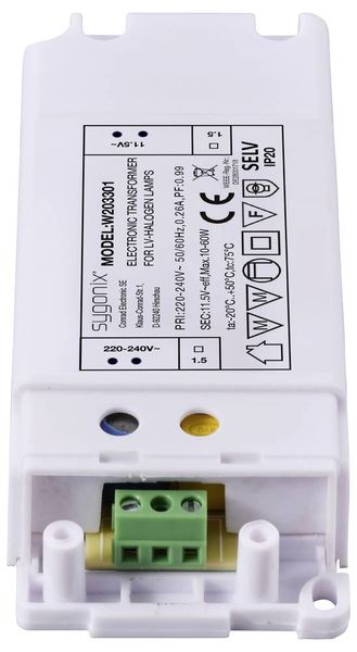 Produktbild: Sygonix SY-6313016 Halogen Transformator 11.5 V/AC 10 - 60W