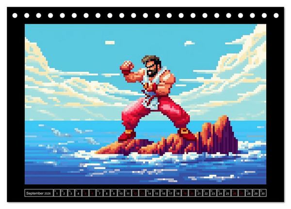 Produktbild: Pixel f&uuml;r Pixel bis Game over (Tischkalender 2026 DIN A5 quer), CALVENDO Monatskalender