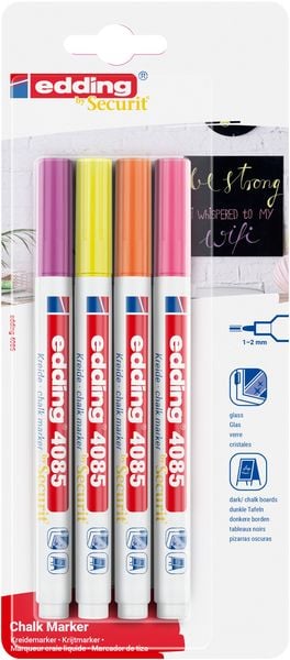 Produktbild: Edding Kreidemarker 4085 neon 4er Set