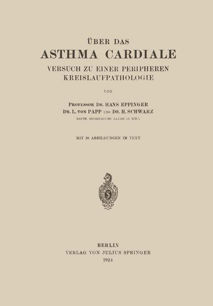 Produktbild: &Uuml;ber das Asthma Cardiale Versuch zu einer Peripheren Kreislaufpathologie