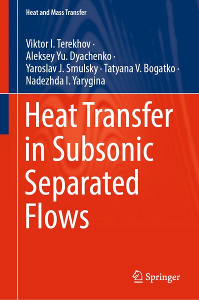 Produktbild: Heat Transfer in Subsonic Separated Flows