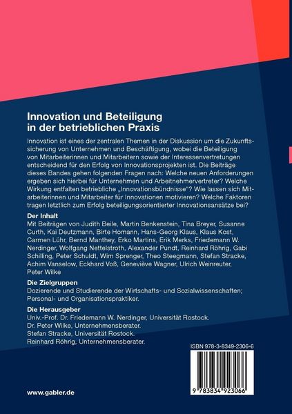 Produktbild: Innovation und Beteiligung in der betrieblichen Praxis
