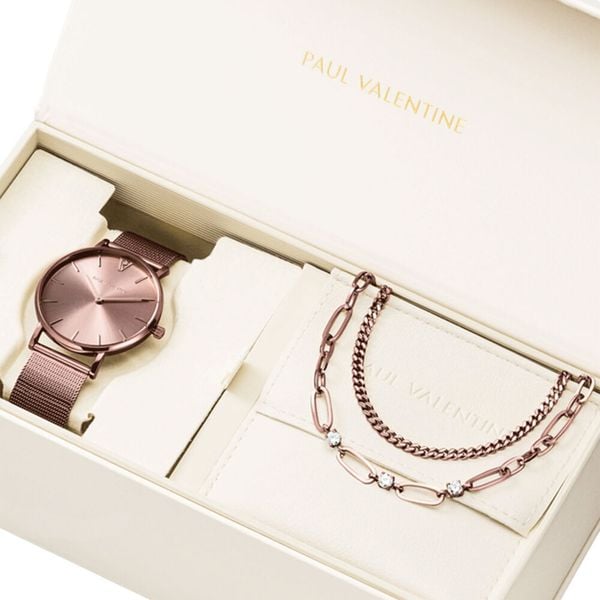 PAUL VALENTINE Geschenkbox Damen Armbanduhr & Bracelets