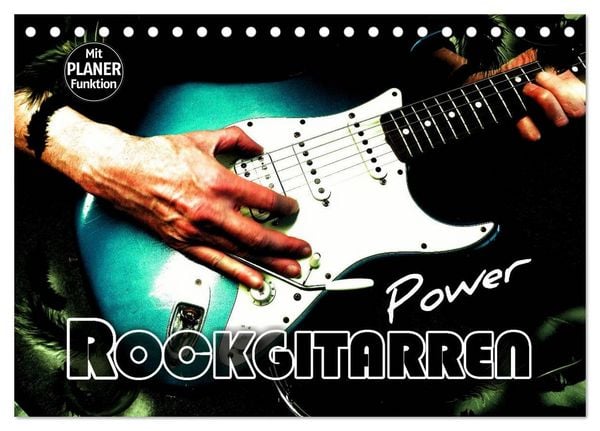 Produktbild: Rockgitarren Power (Tischkalender 2026 DIN A5 quer), CALVENDO Monatskalender