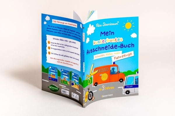 Produktbild: Mein kunterbuntes Ausschneidebuch - Fahrzeuge. Schneiden, kleben, malen ab 3 Jahren. Mit Scherenf&uuml;hrerschein